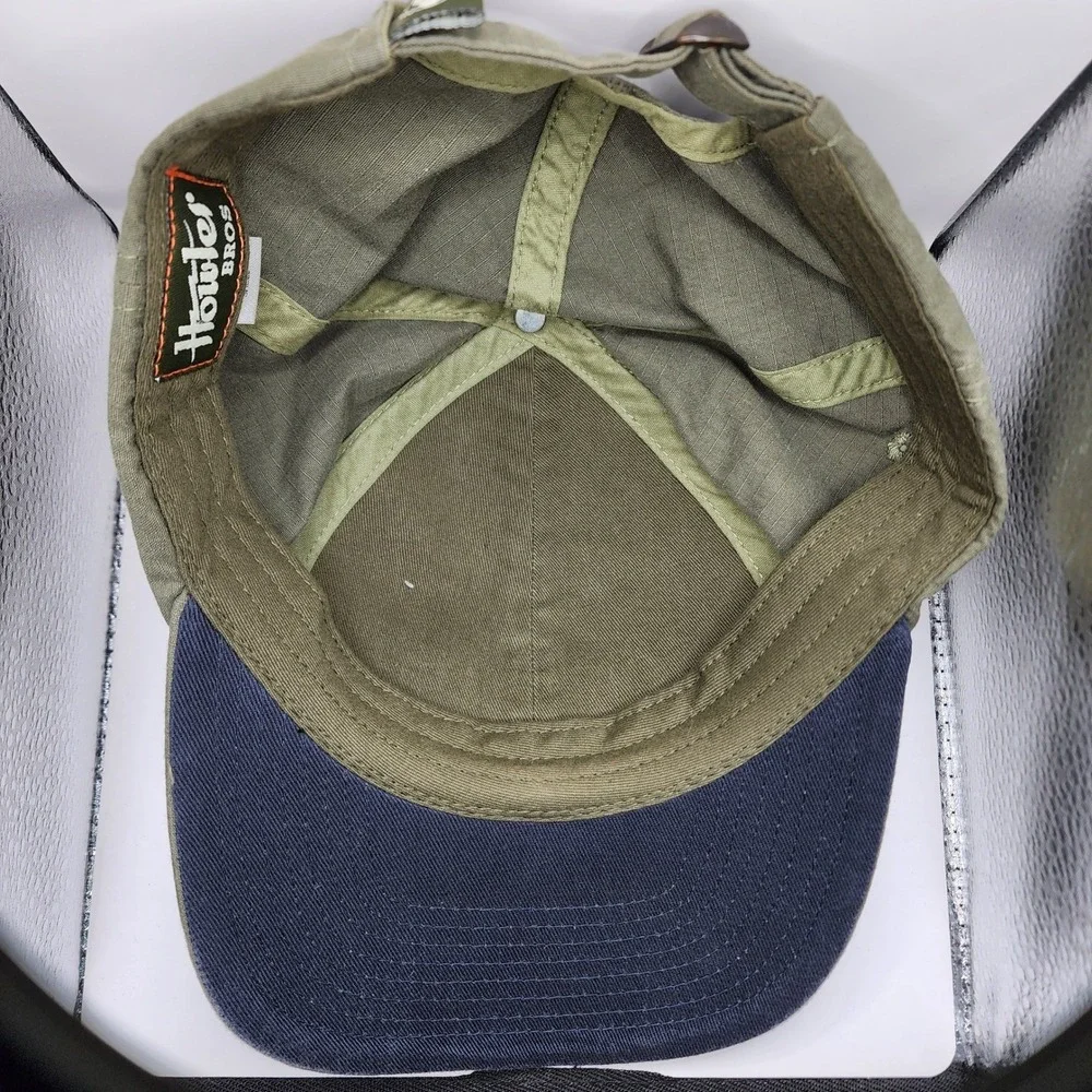 Howler Brothers Ripstop Cotton Strapback Hat Olive‎ Green Embroidered Logo Cap